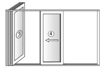Sección puerta Top Slide Book